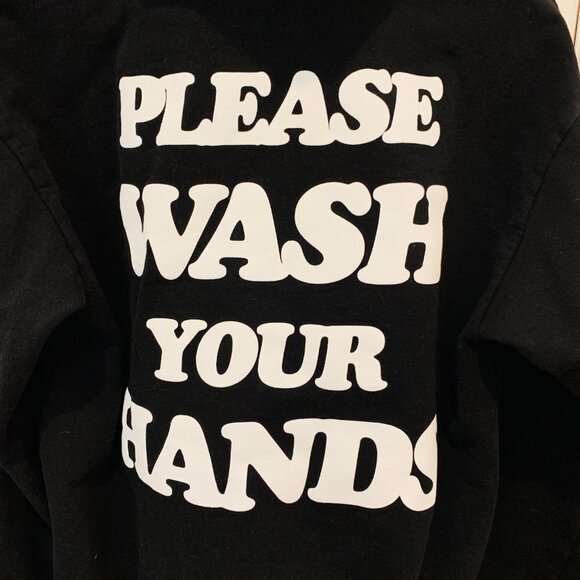 Talentless Please Wash Your Hands Heavyweight Hoodie Men’s Adult Large Black - Picture 3 of 4